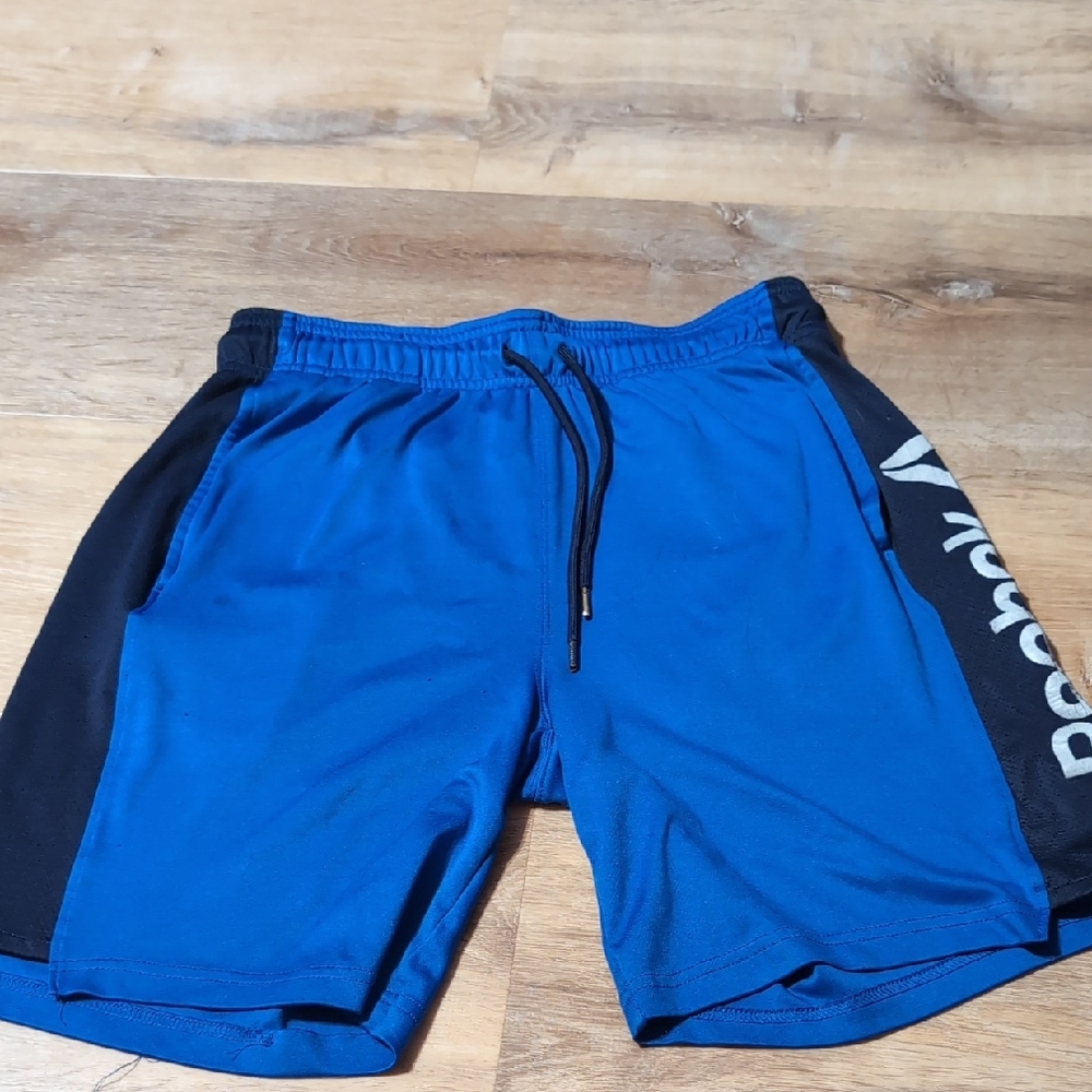 Reebok Men's Blue and Black Athletic Shorts